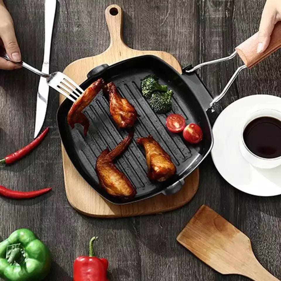 Non-Stick Grilling Pan, Square Grill Cookware Non-Stick Grilling Pan, Square Grill Cookware